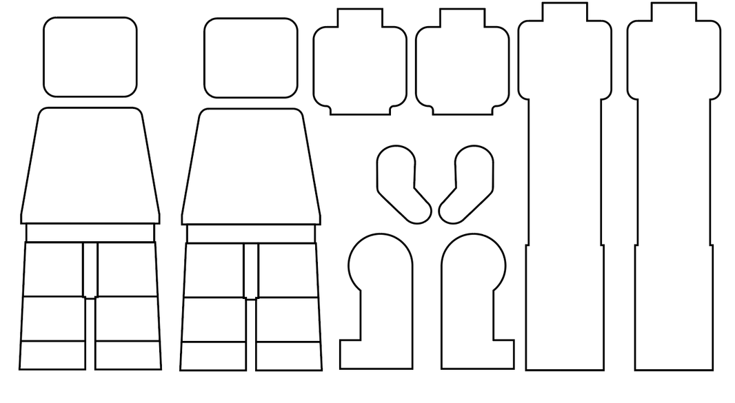 Minifig design templates