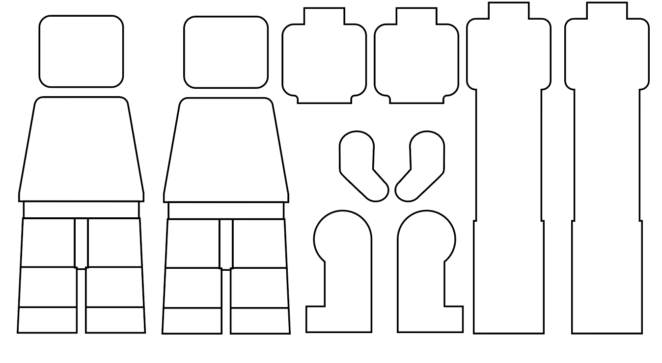Minifig design templates